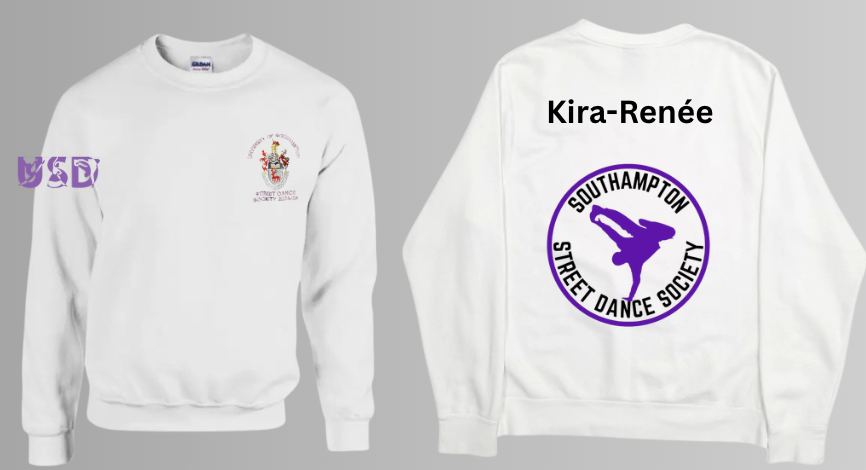 Street Dance White Crewneck Sweatshirt 
